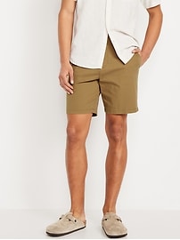 Image number 1 showing, Slim Built-In Flex Rotation Chino Shorts -- 8-inch inseam