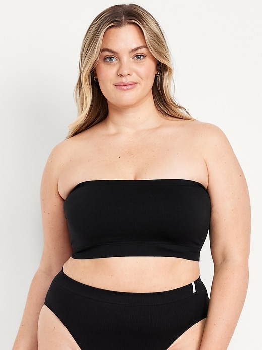 Image number 7 showing, Seamless Ribbed Longline Bandeau Bra