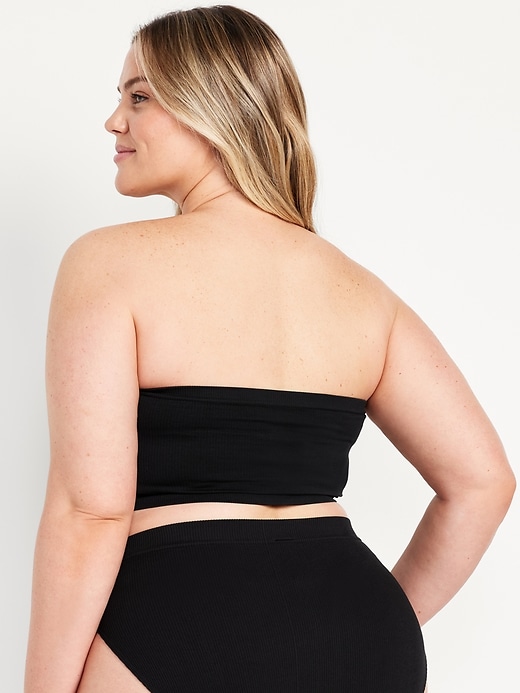 Image number 8 showing, Seamless Ribbed Longline Bandeau Bra