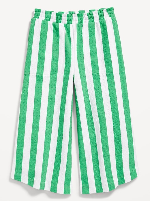 Image number 4 showing, High-Waisted Pucker Wide-Leg Pants for Girls