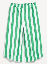 Image number 4 showing, High-Waisted Pucker Wide-Leg Pants for Girls
