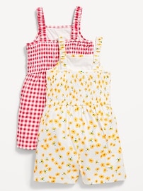 Image number 2 showing, Sleeveless Smocked Romper 2-Pack for Girls