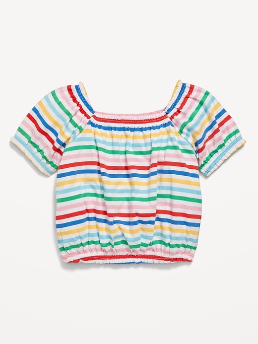 Image number 1 showing, Short-Sleeve Bubble Top for Toddler Girls