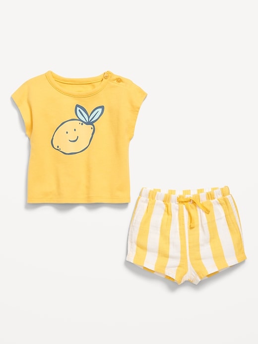 Image number 2 showing, Ringer Graphic T-Shirt and Shorts Set for Baby