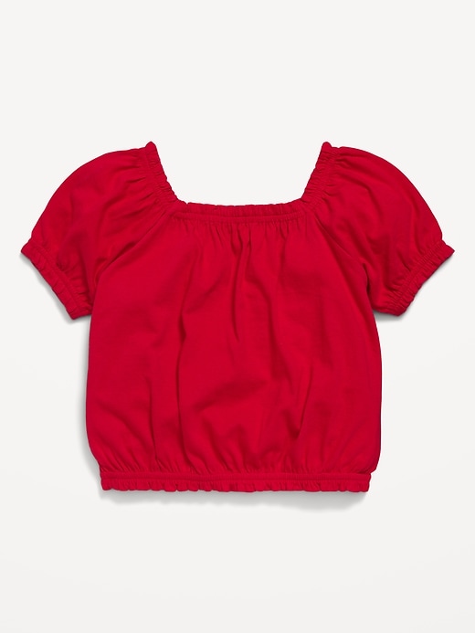 Image number 1 showing, Short-Sleeve Bubble Top for Toddler Girls
