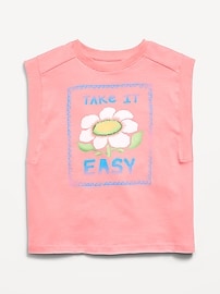 Image number 1 showing, Sleeveless Muscle Graphic T-Shirt for Girls