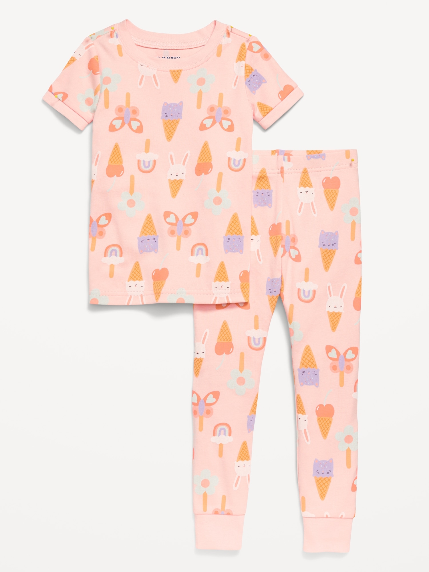 Printed Snug-Fit Pajama Set for Toddler & Baby