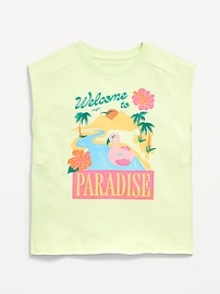 Image number 1 showing, Sleeveless Muscle Graphic T-Shirt for Girls