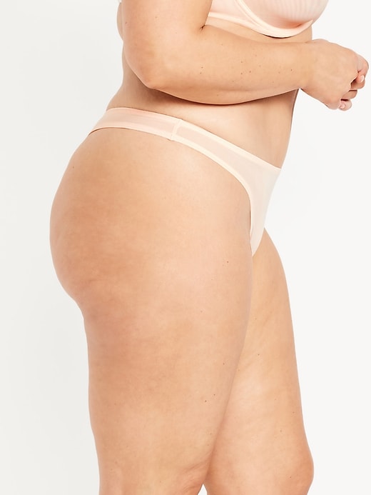 Image number 8 showing, Low-Rise Mesh Thong Underwear