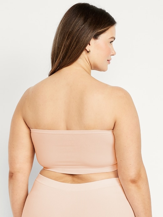 Image number 8 showing, Seamless Ribbed Longline Bandeau Bra