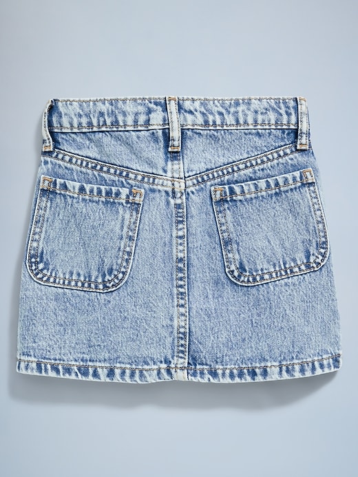 Image number 4 showing, High-Waisted Button-Front Jean Skirt for Toddler Girls