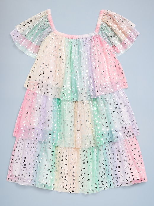 Image number 3 showing, Birthday Short-Sleeve Tulle Tiered Dress for Toddler Girls