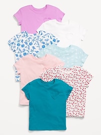 Image number 1 showing, Softest Short-Sleeve Variety T-Shirt 7-Pack for Girls