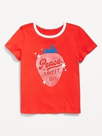 Image number 1 showing, Short-Sleeve Graphic T-Shirt for Girls