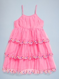 Image number 2 showing, Birthday Sleeveless Tulle Fit and Flare Dress for Toddler Girls