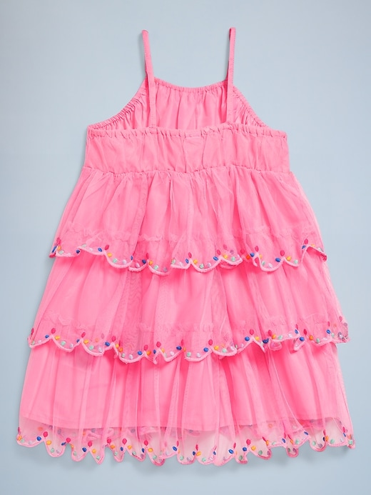Image number 3 showing, Birthday Sleeveless Tulle Fit and Flare Dress for Toddler Girls