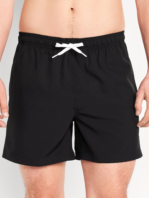 Solid Swim Trunks -- 5-inch inseam - Black Jack