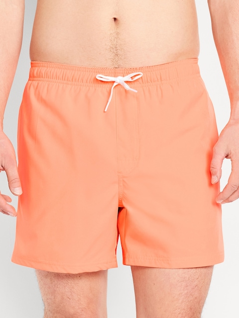 Solid Swim Trunks -- 5-inch inseam - Melon Shock Neon