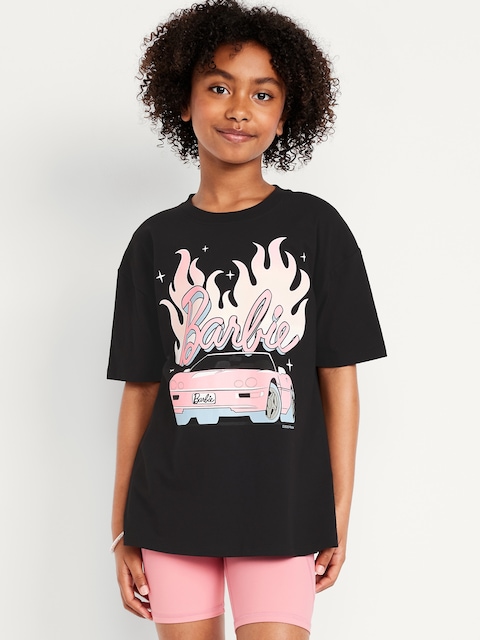 Barbie™ Oversized Graphic T-Shirt for Girls - Black Jack