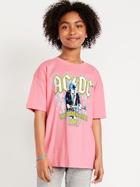 AC/DC™ Oversized Graphic T-Shirt for Girls