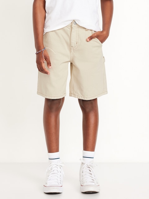 Knee Length Baggy Carpenter Jean Shorts for Boys - A Shore Thing
