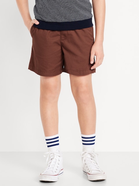 Above Knee Twill Pull-On Shorts for Boys - Baked Bronze