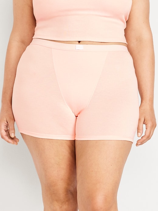 Image number 7 showing, High-Waisted Ribbed Boyshort Briefs -- 3-inch inseam