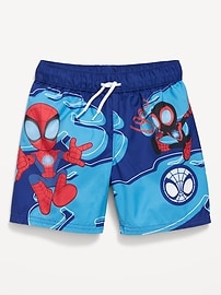 Image number 1 showing, Licensed Graphic Swim Trunks for Toddler Boys