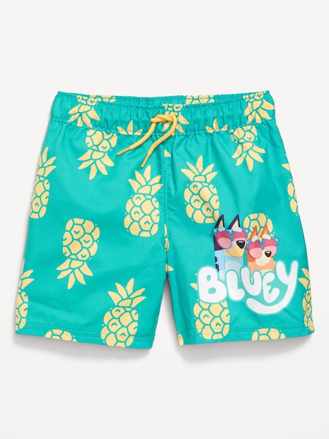 Licensed Graphic Swim Trunks for Toddler Boys - Pineapples