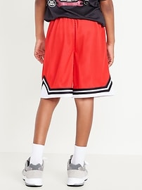 Image number 2 showing, Knee Length Mesh Basketball Shorts for Boys