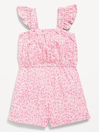 Image number 1 showing, Printed Sleeveless Romper for Toddler Girls