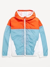 Image number 2 showing, Water-Resistant Full-Zip Color-Block Jacket for Boys