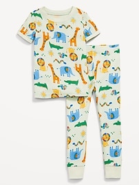 Image number 1 showing, Printed Snug-Fit Pajama Set for Toddler & Baby