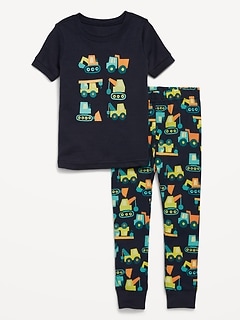Snug-Fit Graphic Pajama Set for Toddler & Baby