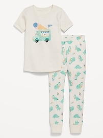 Image number 1 showing, Snug-Fit Graphic Pajama Set for Toddler & Baby