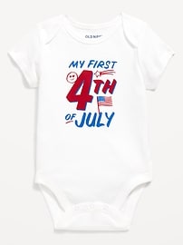 Image number 1 showing, Short-Sleeve Unisex Graphic Bodysuit for Baby