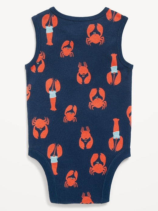 Image number 2 showing, Printed Sleeveless Henley Bodysuit for Baby