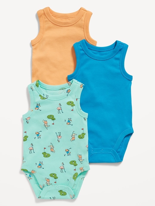 Image number 1 showing, Sleeveless Bodysuit 3-Pack for Baby