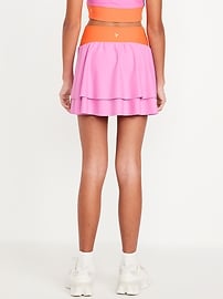 Image number 2 showing, High-Waisted Crossover PowerSoft Skort for Girls