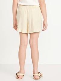 Image number 2 showing, Printed Linen-Blend Utility Shorts for Girls
