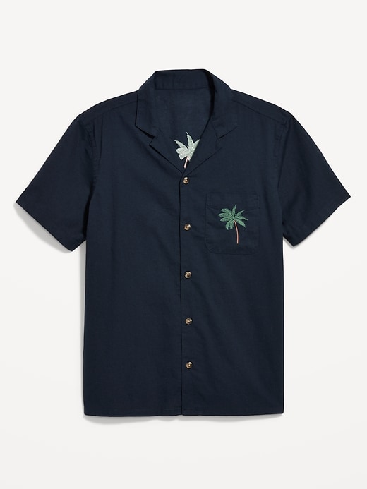 Image number 4 showing, Short-Sleeve Embroidered Camp Shirt