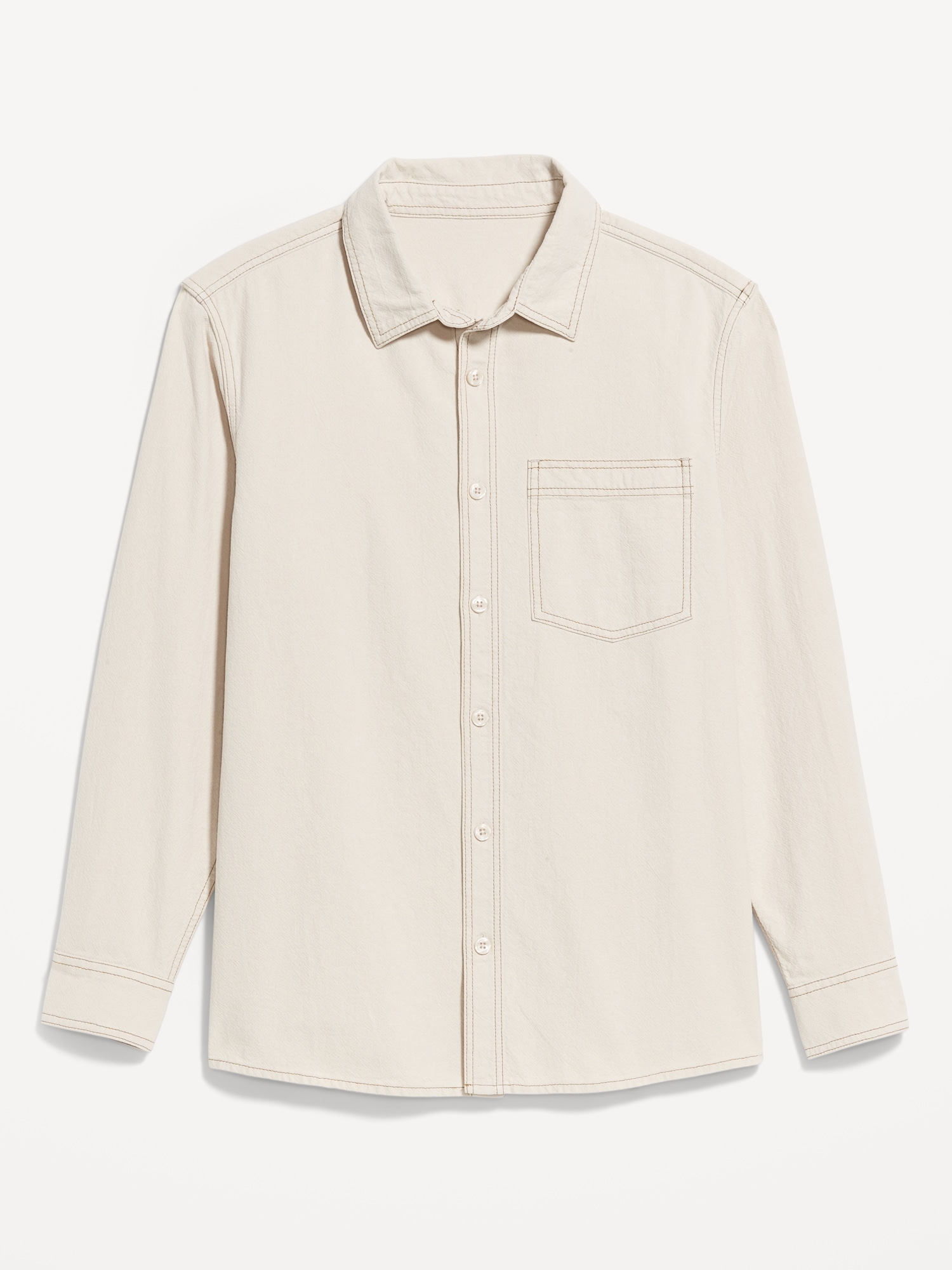 Contrast Stitch Workwear Shirt
