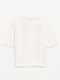 Image number 3 showing, Oversized Crochet-Knit Shirt for Toddler Boys