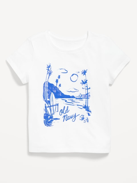 Short-Sleeve Logo-Graphic T-Shirt for Girls - White Lilies
