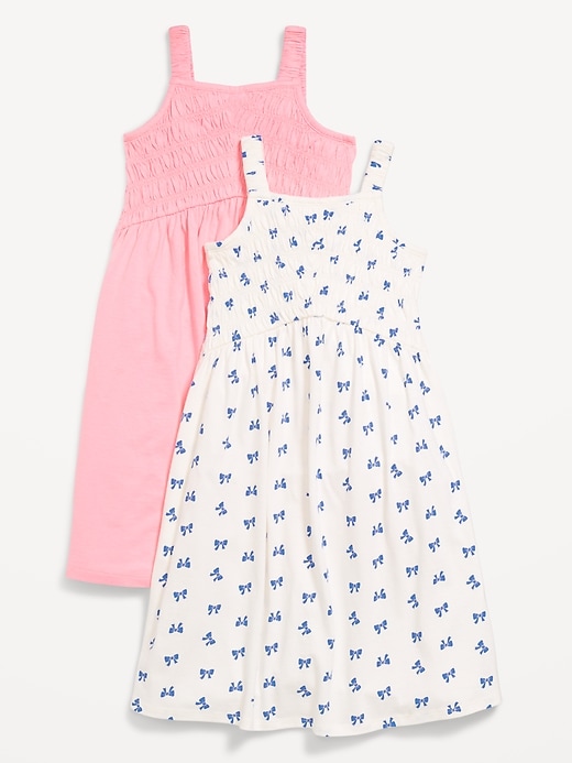 Image number 1 showing, 2-Pack Fit & Flare Sleeveless Smocked Dress for Girls