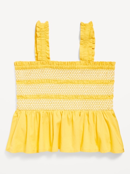 Image number 3 showing, Smocked Peplum Tank Top for Girls