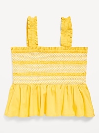 Image number 3 showing, Smocked Peplum Tank Top for Girls