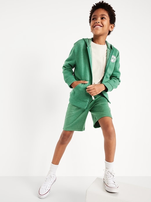 Image number 3 showing, Fleece Jogger Shorts for Boys (At Knee)