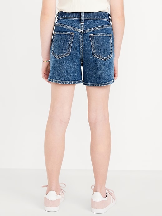 Image number 2 showing, High-Waisted Jean Midi Shorts for Girls
