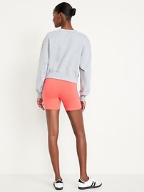 Image number 2 showing, High-Waisted Jersey Biker Shorts -- 6-inch inseam